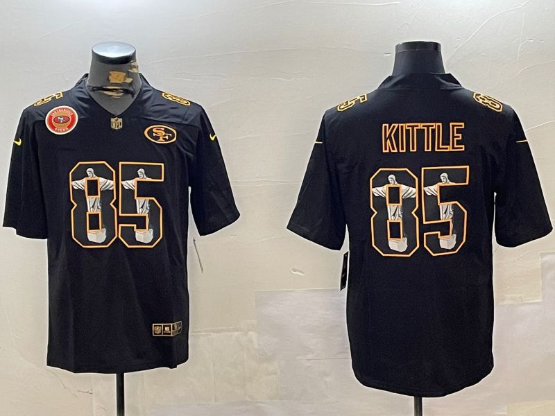 Men San Francisco 49ers #85 Kittle Black Fashion 2024 Nike Limited NFL Jersey style 8->san francisco 49ers->NFL Jersey